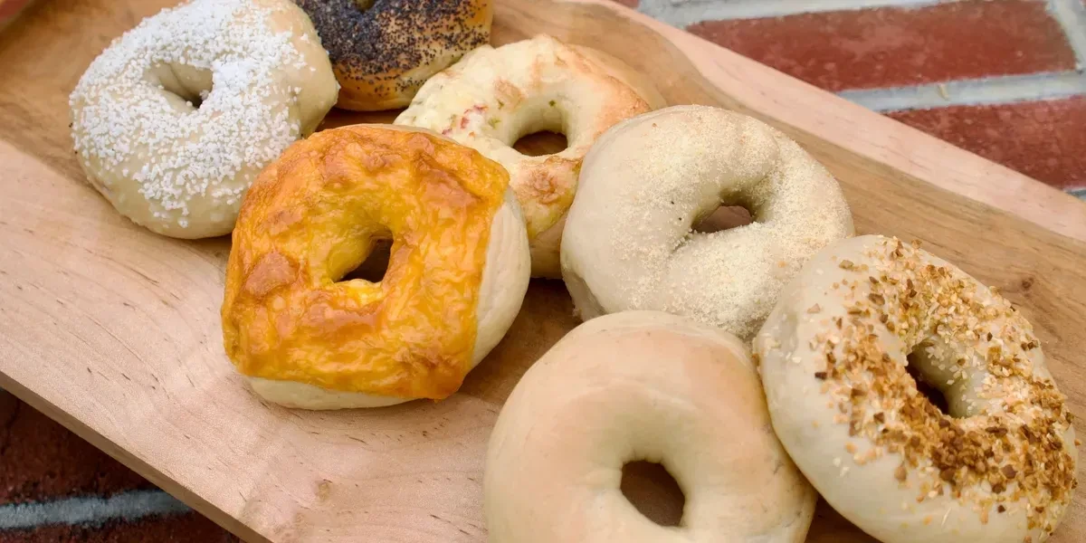 An assortment of fresh Brooklyn-style bagels